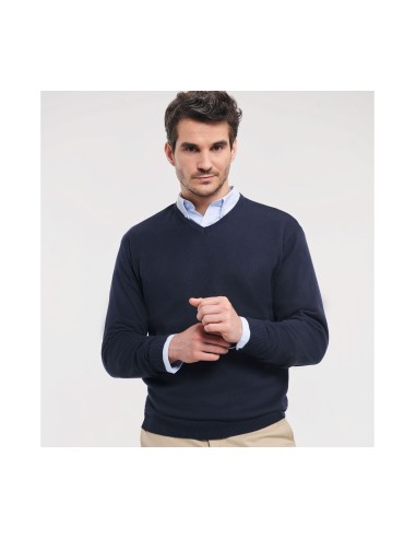 R-R-710M-0-Mens V-Neck Knitted Pullover